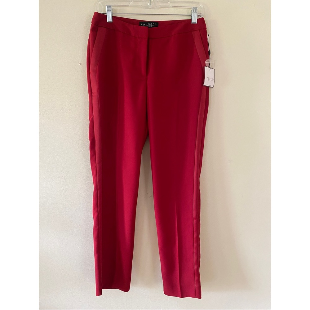 NWT Laundry By Shelli Segal Women's Trouser Pants Tuxedo Side Stripe